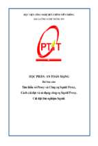 Tìm hiểu về proxy và công cụ squid proxy cách cài đặt và sử dụng công cụ squid proxy. cài đặt thử nghiệm squid