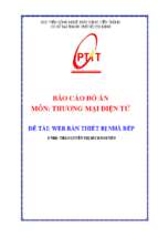 Web bán thiết bị nhà bếp