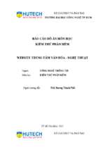 Website trung tâm văn hóa   nghệ thuật