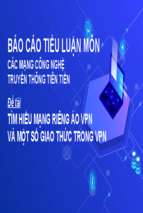 Tìm hiểu mạng riêng ảo vpn và một số giao thức trong vpnx