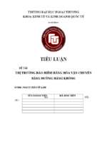 Thị trường bảo hiểm hàng hóa vận chuyển bằng đường hàng không