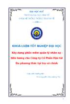 Xây dựng phần mềm quản lý nhân sự   tiền lương cho công ty cổ phần vận tải đa phương thức tại trụ sở chính