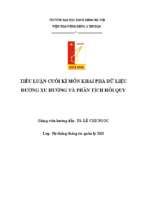 Khai phá dữ liệu đường xu hướng và phân tích hồi quy