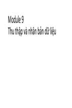 Module 9 thu thập và nhân bản dữ liệu