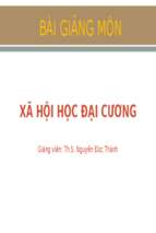 Xã hội học đại cươngx