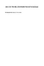 Báo cáo tìm hiểu về integrating native module