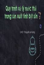 Quy trình xử lý nước thải trong sản xuất tinh bột sắn