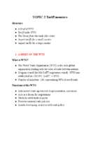 Topic 2 tariff measure