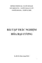 Bài tập trắc nghiệm hóa đại cương