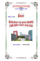 Đảm bảo vệ sinh trong chế biến thủy sản