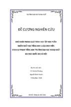 Khó khăn trong quá trình học tập học phần ngôn ngữ học tiếng anh 1 của sinh viên khoa sư phạm tiếng anh trường đại học ngoại ngữ   đại học quốc gia hà nội