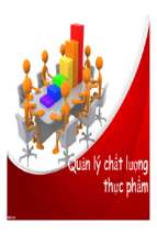 Quản lý chất lượng thực phẩm quản lý chất lượng thực phẩm