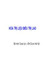 Hóa trị liệu điều trị lao