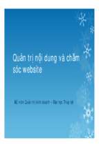 Quản trị nội dung và chăm sóc website