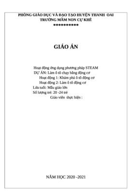 Giáo án thi  động cơ ô tô  sửa