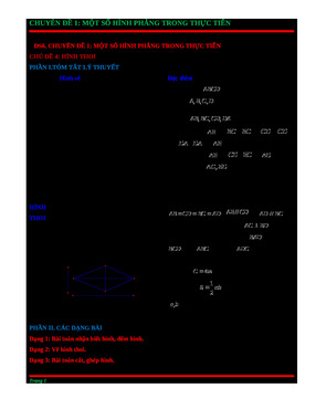 Hh6 chuyên đề 1  chủ đề 4   hình thoi