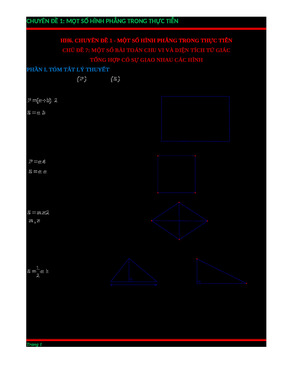 Hh6 chuyên đề 1  chủ đề 7 một số bt chu vi, diện tích tứ giác tổng hợp