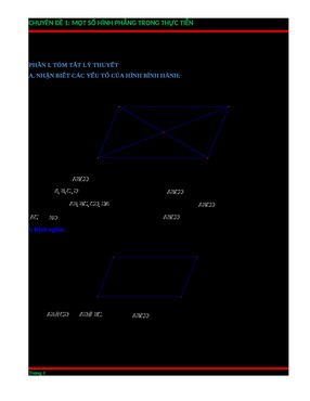 Hh6 chuyên đề 1  chủ đề 6  hình bình hành