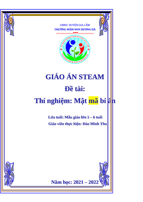 Giáo án staem mật thư bí ẩn