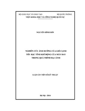 Nghiên Cứu Ảnh Hưởng Của Gió Cạnh Tới Đặc Tính Khí Động Của Máy Bay Trong Quá Trình Hạ Cánh