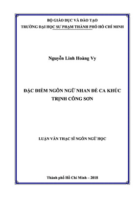 Đặc Điểm Ngôn Ngữ Nhan Đề Ca Khúc Trịnh Công Sơn