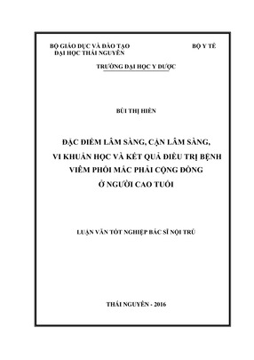 Đặc Điểm Lâm Sàng, Cận Lâm Sàng, Vi Khuẩn Học Và Kết Quả Điều Trị Viêm Phổi Mắc Phải Cộng Đồng Ở Người Cao Tuổi_Compressed