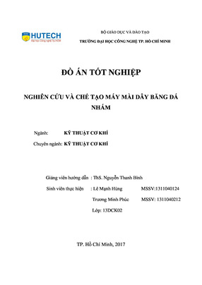 Nghiên Cứu Và Chế Tạo Máy Mài Dây Băng Đá Nhám