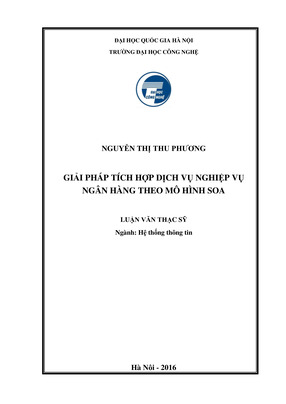 Giải Pháp Tích Hợp Dịch Vụ Nghiệp Vụ Ngân Hàng Theo Mô Hình Soa