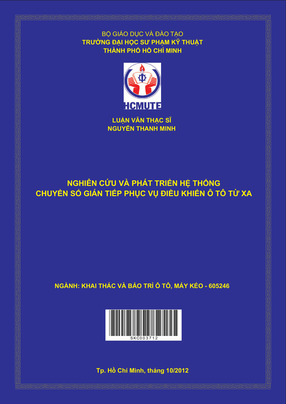 Nghiên Cứu Và Phát Triển Hệ Thống Chuyển Số Gián Tiếp Phục Vụ Điều Khiển Ô Tô Từ Xa