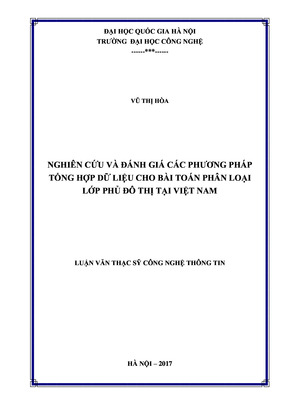 Nghiên Cứu Và Đánh Giá Các Phương Pháp Tổng Hợp Dữ Liệu Cho Bài Toán Phân Loại Lớp Phủ Đô Thị Tại Việt Nam