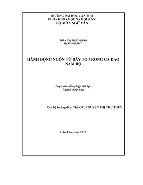 Hành Động Ngôn Ngữ Bày Tỏ Trong Ca Dao Nam Bộ