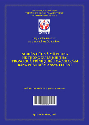 Nghiên Cứu Và Mô Phỏng Hệ Thống Xử Lý Khí Thải Trong Quá Trình Thiêu Xác Gia Cầm Bằng Phần Mềm Ansys Fluent