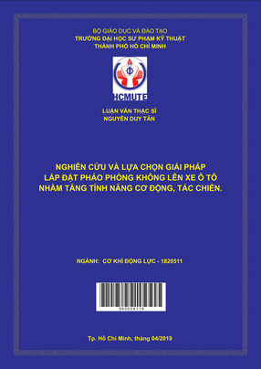 Nghiên Cứu Và Lựa Chọn Giải Pháp Lắp Đặt Pháo Phòng Không Lên Xe Ô Tô Nhằm Tăng Tính Năng Cơ Động, Tác Chiến