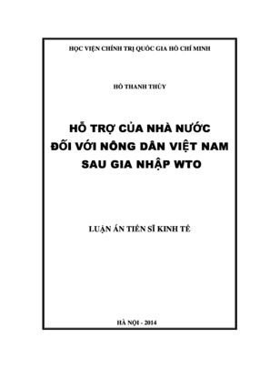 Hỗ Trợ Của Nhà Nước Đối Với Nông Dân Việt Nam Sau Gia Nhập Wto