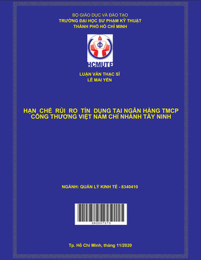 Hạn Chế Rủi Ro Tín Dụng Tại Ngân Hành Tmcp Công Thương Việt Nam Chi Nhánh Tây Ninh