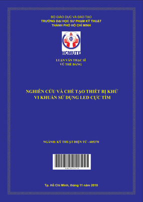 Nghiên Cứu Và Chế Tạo Thiết Bị Khử Vi Khuẩn Sử Dụng Led Cực Tím