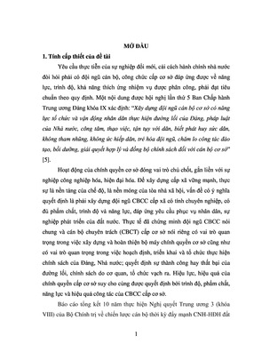 Thực Hiện Chính Sách Đào Tạo Bồi Dưỡng Đối Với Cán Bộ Chuyên Trách Cấp Cơ Sở Từ Thực Tiễn Địa Bàn Quận 6, Thành Phố Hồ Chí Minh