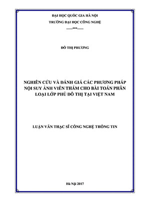 Nghiên Cứu Và Đánh Giá Các Phương Pháp Nội Suy Ảnh Viễn Thám Cho Bài Toán Phân Loại Lớp Phủ Đô Thị Tại Việt Nam