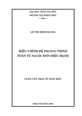 Hiệu Chỉnh Hệ Phương Trình Toán Tử Ngược Đơn Điệu Mạnh