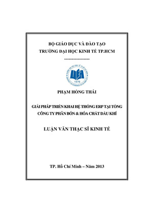 Giải Pháp Triển Khai Hệ Thống Erp Tại Tổng Công Ty Phân Bón Và Hóa Chất Dầu Khí