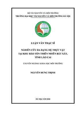 Nghiên Cứu Đa Dạng Hệ Thực Vật Tại Khu Bảo Tồn Thiên Nhiên Bát Xát, Tỉnh Lào Cai