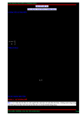 Hsg t7   cđ16   ứng dụng nguyên lí dirchlet